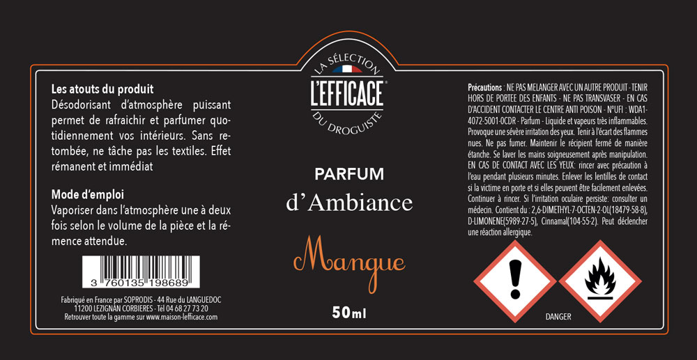 Etiquette Dos Pam | L'Efficace™ Etiquette Dos Pam